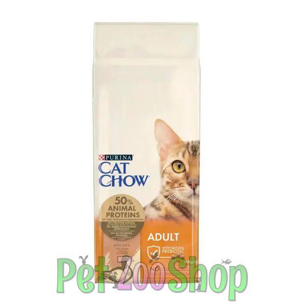 CAT CHOW Hrana za Odrasle Mačke sa Pačetinom 15kg – suva hrana za odrasle mačke