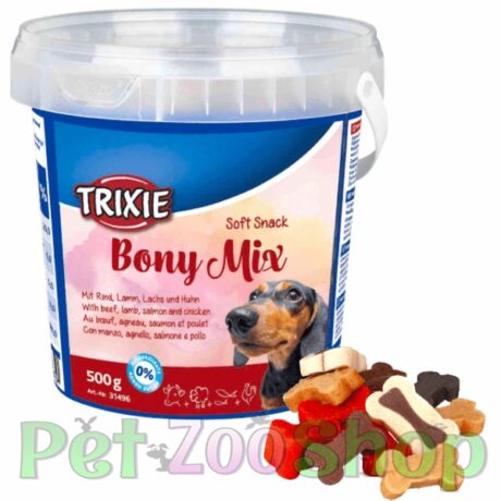 Trixie Soft Snack Bony Mix – govedina, jagnjetina, losos i piletina, 500 g
