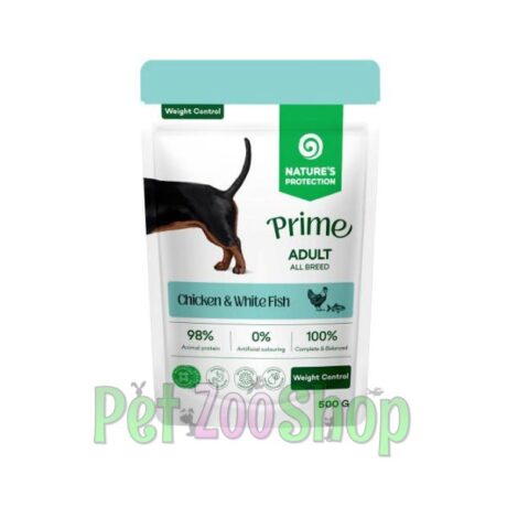 Nature’s Protection Adult Weight Control 85g vlažna hrana za pse sa piletinom i belom ribom