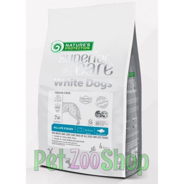 Nature’s Protection White Dog White Fish Adult All Breed – suva hrana za odrasle pse 4 kg