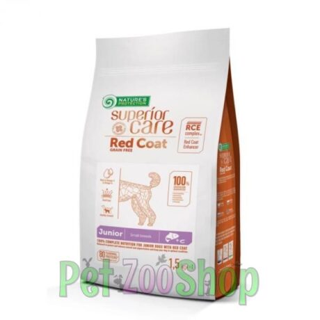 Red Coat Grain Free Small Junior Salmon – hrana za štence sa riđom dlakom malih rasa, suva hrana, bez žitarica