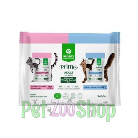 Nature’s Protection Adult Multifunctions Flowpack 4x85g – komadići u sosu Urinary i Weight Control za odrasle mačke