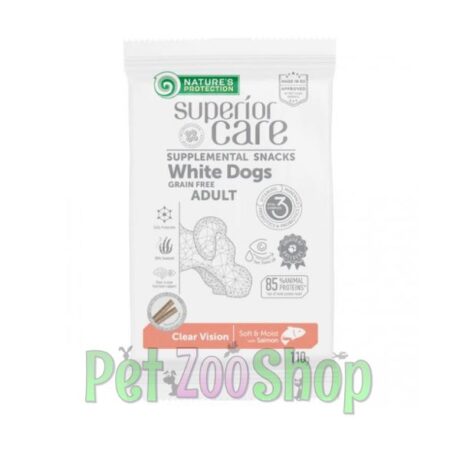 Nature’s Protection White Dog Clear Vision 110g grain free poslastice sa lososom