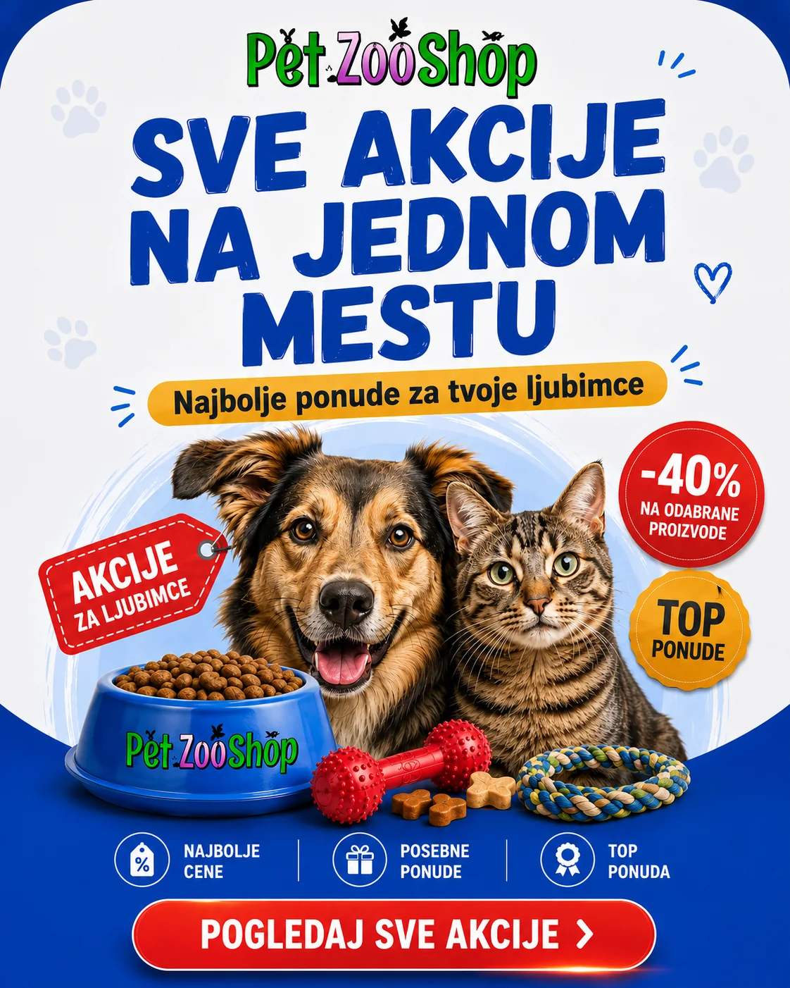 Pet Zoo Shop – sve aktuelne akcije za ljubimce, popusti do 40%, pogledaj ponudu.