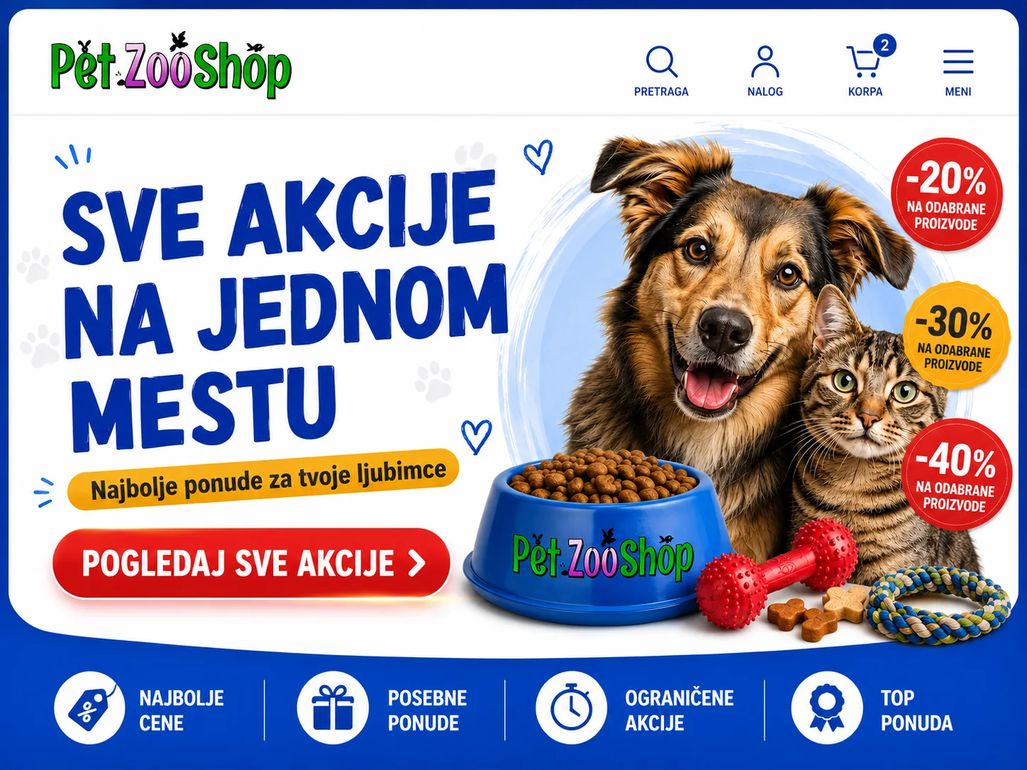 Pet Zoo Shop – sve aktuelne akcije za ljubimce, popusti do 40%, pogledaj ponudu.