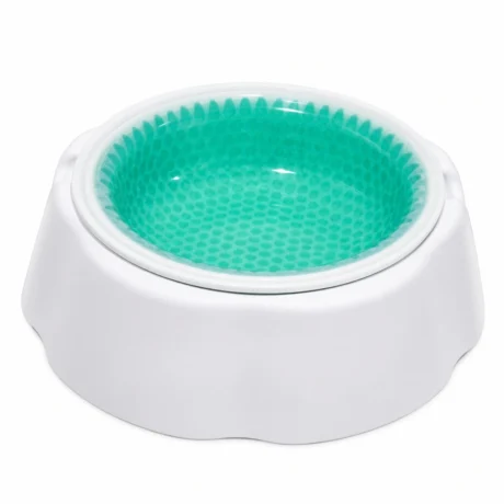 Rashladna posuda za pse i mačke 470 ml belo-zelena Naslov slike: