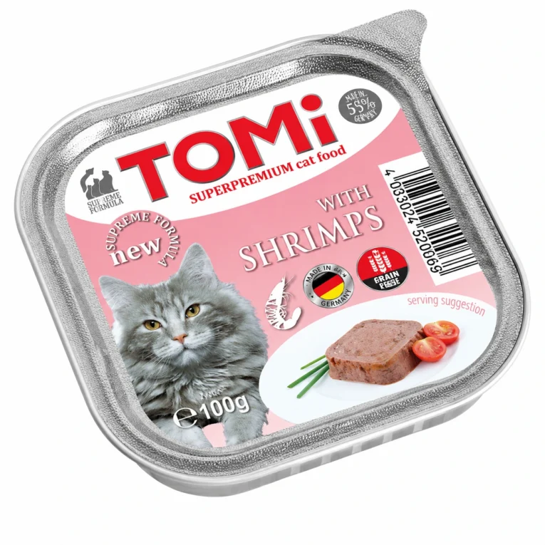 TOMI pašteta za odrasle mačke škampi 100 g