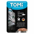 TOMI vlažna hrana u kesici za mačke losos i pastrmka 100 gr