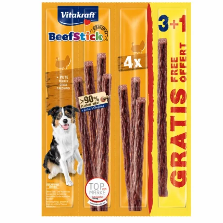 Vitakraft Beef Stick ćuretina 3+1 GRATIS 4x12 g – poslastica za pse