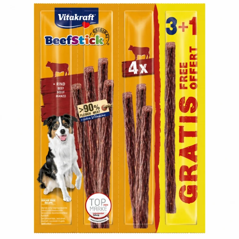Vitakraft Beef Stick govedina 3+1 GRATIS 4x12 g – poslastica za pse