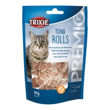Trixie PREMIO Tuna Rolls – rolnice sa tunjevinom, piletinom i belom ribom za mačke, 50 g