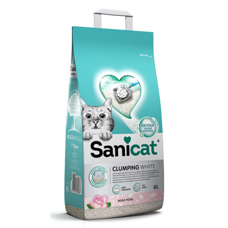 Sanicat Clumping White Rose grudvajući posip – 8 L