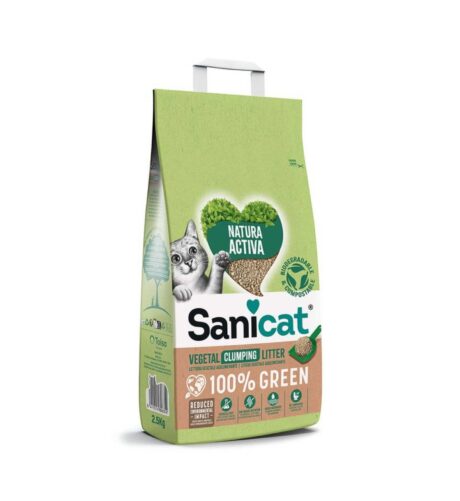 Sanicat Natura Activa 100% Green biljni grudvajući posip – 5 L / 2,5 kg