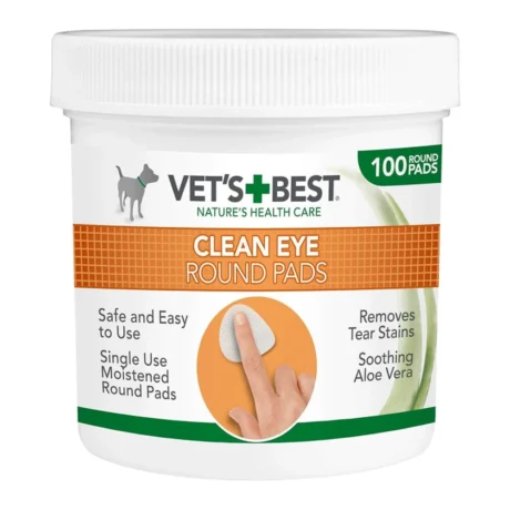 Vet's Best Clean Eye Round Pads – tuferi za čišćenje područja oko očiju, 100 kom
