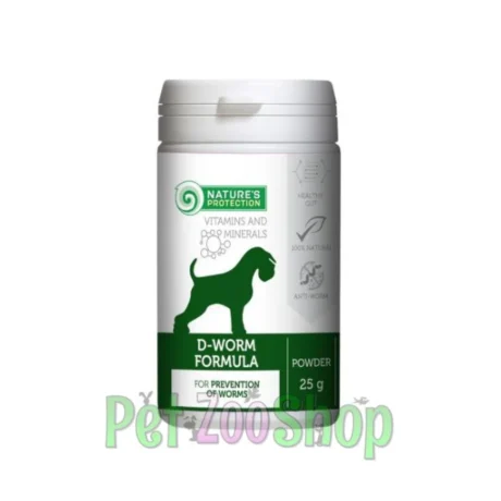 Nature’s Protection D-Worm Formula za odrasle pse 25 g