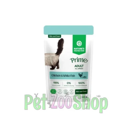 Nature’s Protection Prime Skin and Coat piletina i bela riba 12 x 85 g