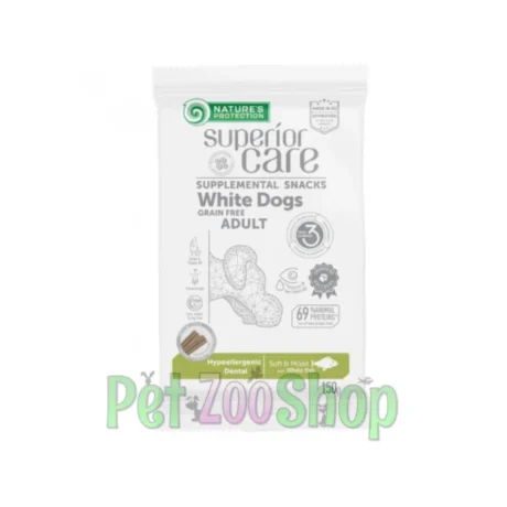 Natures Protection White Dog Hypoallergenic Dental bela riba 150 g