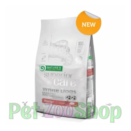 Nature’s Protection White Dog Starter losos i kril