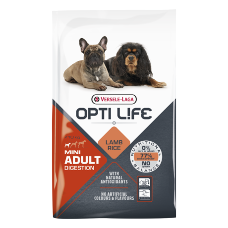 Opti Life Adult Digestion Mini – Hrana sa jagnjetinom za pse malih rasa sa osetljivim varenjem