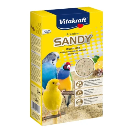 Vitakraft Sandy Premium mineralni pesak za ptice za dno kaveza 2 kg – pakovanje