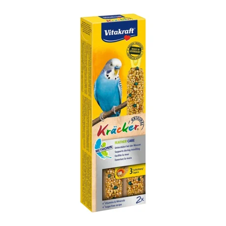 Vitakraft Kräcker Feather Care poslastica za tigrice u mitarenju 60 g – pakovanje