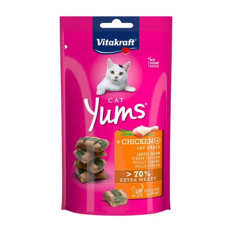 Vitakraft Cat Yums piletina i mačija trava poslastica za mačke 40 g – pakovanje