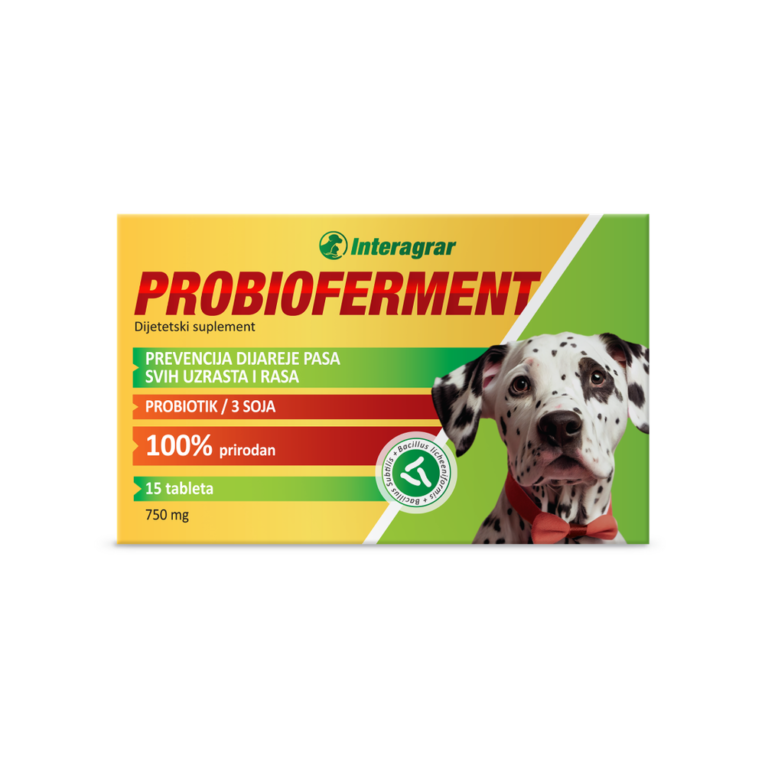 Interagrar Probioferment probiotik za pse, pakovanje od 15 tableta
