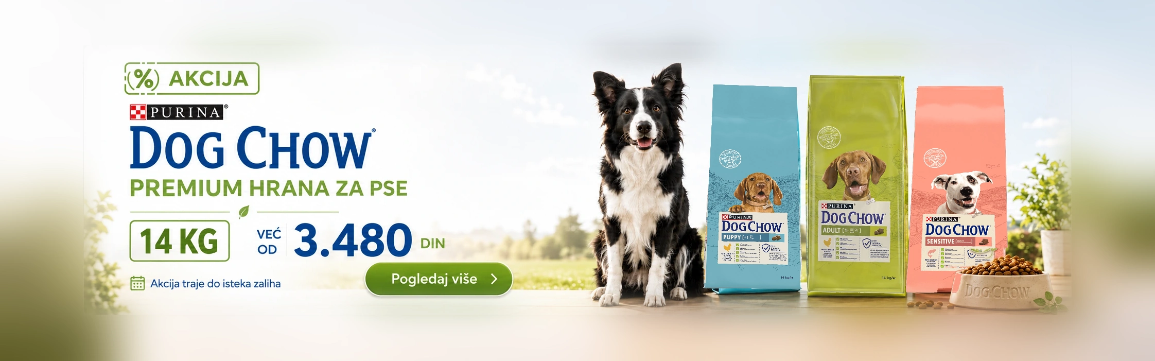 Purina Dog Chow premium hrana za pse akcija 14 kg već od 3480 din