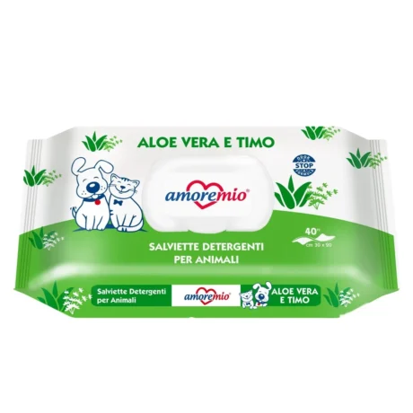 Amore Mio vlažne maramice Aloe Vera i timijan za pse – 40 kom