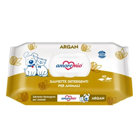 Amore Mio vlažne maramice Argan za pse – 40 kom