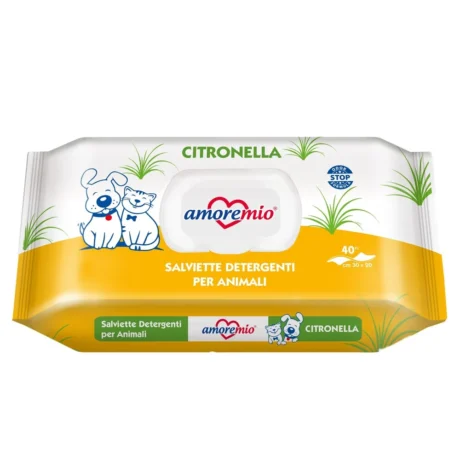 Amore Mio vlažne maramice Limunska trava (citronela) za pse – 40 kom