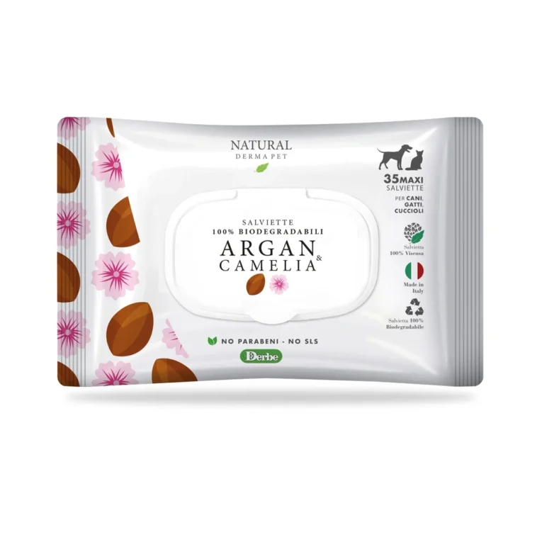 Natural Derma Pet vlažne maramice za pse i mačke Argan i Kamelija, 35 kom