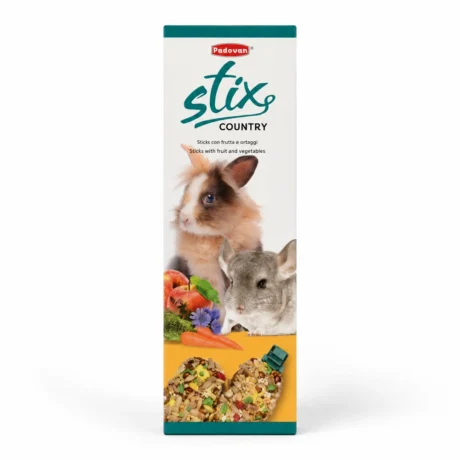 Padovan Stix Country štapići sa voćem i šargarepom za patuljaste kuniće, zamorce i činčile, 100 g / 2 kom