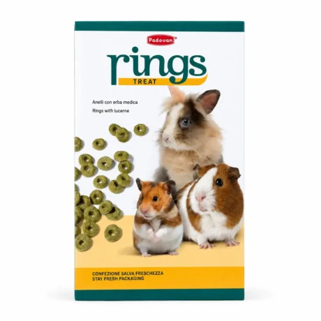 Padovan Rings with Lucerne prstenčići sa lucerkom za kuniće, zamorce i činčile, 150 g