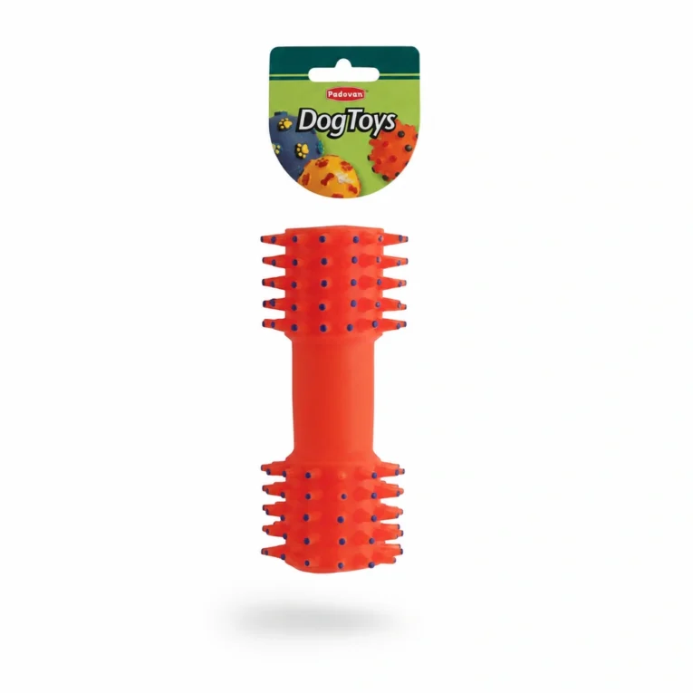 Padovan Dumbbell gumena igračka sa šiljcima za pse, 15 cm