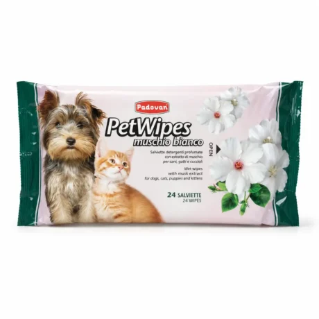 Padovan Pet Wipes White Musk vlažne maramice za pse i mačke, 24 kom