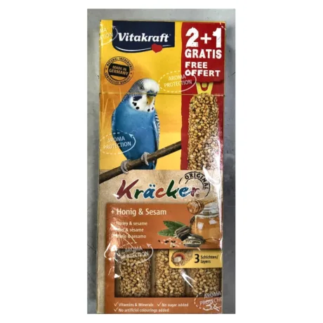 Vitakraft kreker za tigrice med i susam – 2+1 GRATIS, 3 štapića
