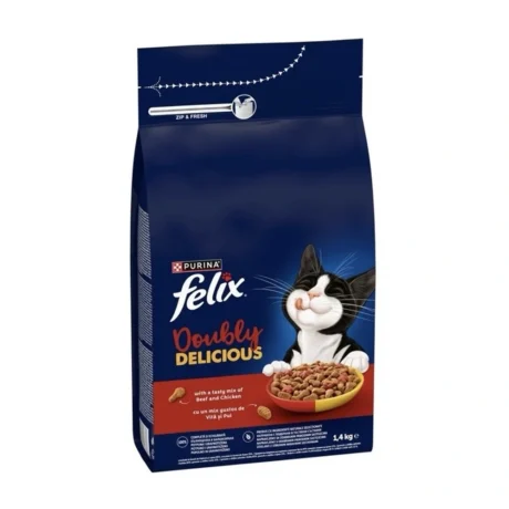 Felix Doubly Delicious govedina i piletina – suva hrana za mačke 1,4 kg