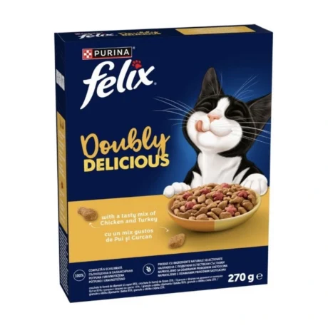 Felix Doubly Delicious piletina i ćuretina – suva hrana za mačke 270 g