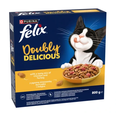 Felix Doubly Delicious piletina i ćuretina – suva hrana za mačke 800 g