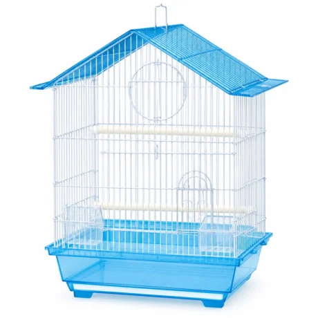 Kavez za ptice srednji plavo-beli